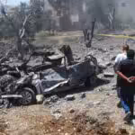 The aftermath of an Israeli airstrike on Lebanon's southern village of Jmaijmeh, July 19, 2024. Photo: Mahmoud Zayyat/AFP.