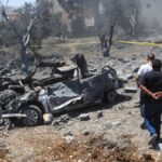 The aftermath of an Israeli airstrike on Lebanon's southern village of Jmaijmeh, July 19, 2024. Photo: Mahmoud Zayyat/AFP.