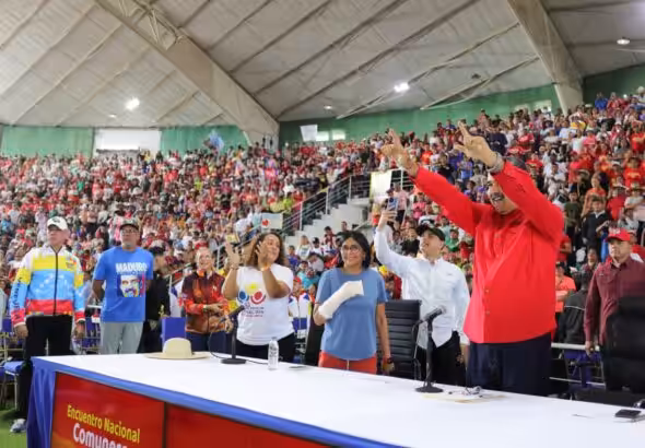 Venezuelan President Nicolás Maduro at the first national meeting of the communal circuits, held in Lara state, July 6, 2024. Photo: Presidential Press.