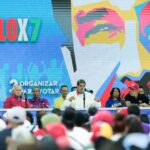 President Nicolás Maduro and other Chavista leaders at the Third National Review Day of the 1x10x7 and Defense of the Vote program, in Caracas, July 20, 2024. Photo: AVN.