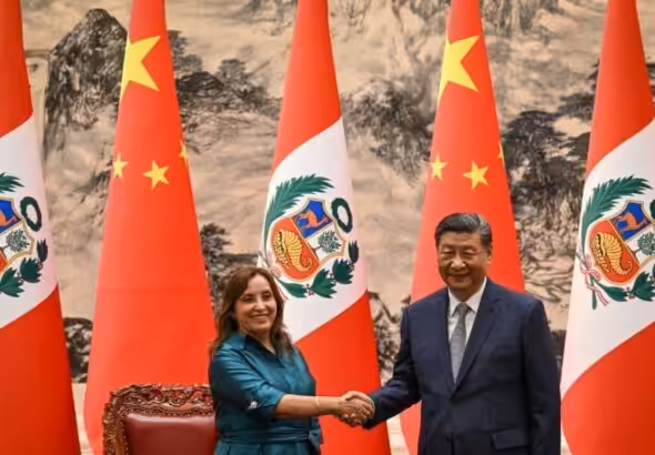 Featured image: Peruvian de facto President Dina Boluarte (left) and Chinese President Xi Jinping (right) in Beijing, China, June 28, 2024. Photo: Jade Gao/AFP.