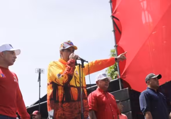 Venezuelan President Nicolás Maduro, candidate for the Chavista coalition Great Patriotic Pole, at an electoral campaign in Zulia state. Photo: Presidential Press.