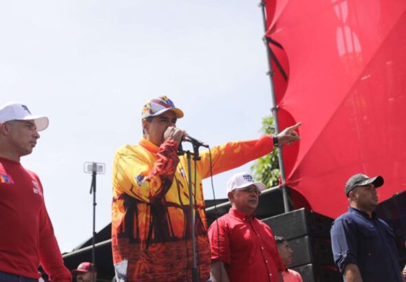 Venezuelan President Nicolás Maduro, candidate for the Chavista coalition Great Patriotic Pole, at an electoral campaign in Zulia state. Photo: Presidential Press.