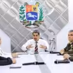 Venezuelan President Nicolás Maduro updating the Venezuelan people about the emergency response in the Cumanacoa region that was hit by Hurricane Beryl, in a televised broadcasr from Miraflores Palace, July 3, 2024. Photo: Presidential Press.