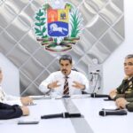 Venezuelan President Nicolás Maduro updating the Venezuelan people about the emergency response in the Cumanacoa region that was hit by Hurricane Beryl, in a televised broadcasr from Miraflores Palace, July 3, 2024. Photo: Presidential Press.