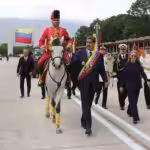 Venezuelan President Nicolas Maduro alongside his wife, Deputy Cilia Flores, and the military high command at the beginning of the Independence Day military parade in Paseo Los Proceres, Caracas, on Friday, July 5, 2024. Photo: Presidential Press.