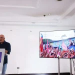 PSUV Deputy Jorge Rodriguez giving statements to the press on Saturday, July 20, 2024. Photo: Ultimas Noticias.