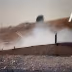 White Phosphorous was dropped by Israel on the edge of this house in South Lebanon, just 200 meters away from Canadian and Lebanese journalists who were doing a report for Free Palestine TV. Credit: 'X'/@HadiHtt.