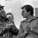 Fidel Castro (left) with Daniel Ortega (right). Photo: AP.