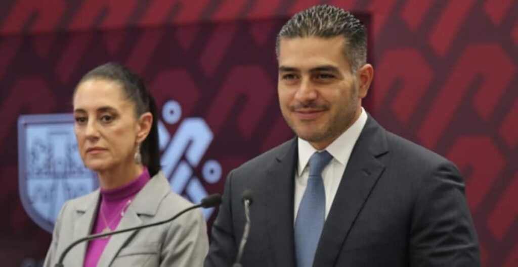 Mexico’s President-elect Claudia Sheinbaum (left) and Omar García Harfuch (right). Photo: Facebook/@OGHarfuch/file photo.