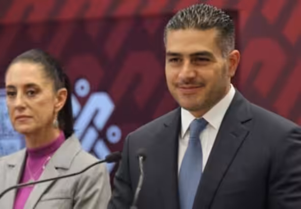 Mexico’s President-elect Claudia Sheinbaum (left) and Omar García Harfuch (right). Photo: Facebook/@OGHarfuch/file photo.