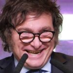 Argentina's president, Javier Milei, during a speech he gave in his bunker on the day of the general elections in 2023. Photo: Marcelo Capece/file photo.