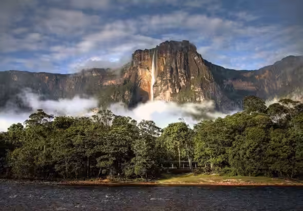 Kerepakupai Vena waterfall, also known as the Angel Falls, in Canaima National Park, declared a world heritage site by UNESCO in 1994, Bolívar state, Venezuela. Photo: Ilam Patrimonio.