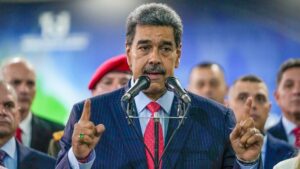Venezuelan President Nicolás Maduro filing a Supreme Court appeal to protect the results of the presidential elections on Wednesday, July 31, 2024. Photo: Fernando Vergara/AP.