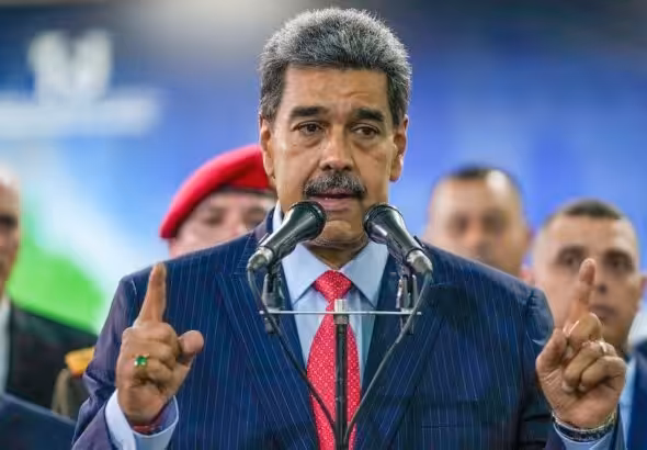 Venezuelan President Nicolás Maduro filing a Supreme Court appeal to protect the results of the presidential elections on Wednesday, July 31, 2024. Photo: Fernando Vergara/AP.