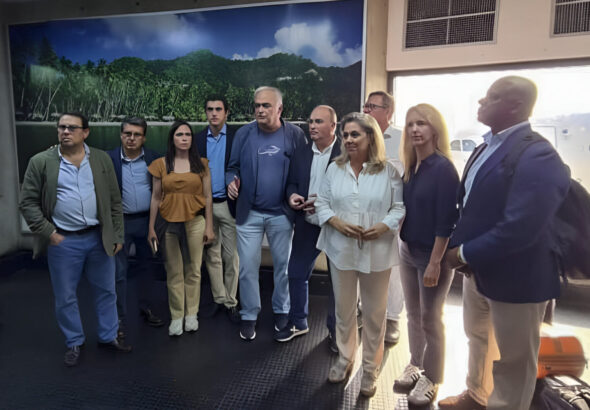 Delegation of far-right Spanish politicians deported from Venezuela for attempting to enter the country as "electoral observers" without any invitation from CNE, July 26, 2024. Photo: X/@FonsiLoaiza.