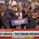 Republican presidential candidate and former U.S. President Donald Trump rushed from rally after gunfire rings out during a campaign rally at the Butler Farm Show in Butler, Pennsylvania. Photo: REUTERS PIC.