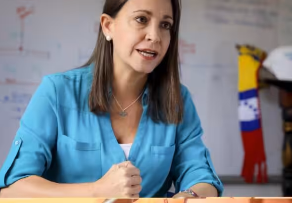 Venezuelan far-right opposition politician, María Corina Machado. Photo: Miguel Gutiérrez/EFE/File photo.