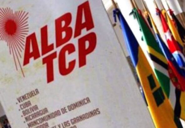 Names and flags of ALBA-TCP member states. File photo.