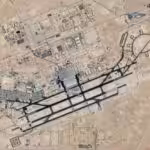A satellite image of United States' Al-Udeid Air Base located in Doha, Qatar. Photo: Noor/Iran Front Page.