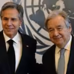 Secretary of State Antony Blinken and UN Secretary-General Antonio Guterres. Photo: Peter Foley/UPI/file photo.