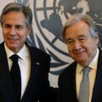 Secretary of State Antony Blinken and UN Secretary-General Antonio Guterres. Photo: Peter Foley/UPI/file photo.