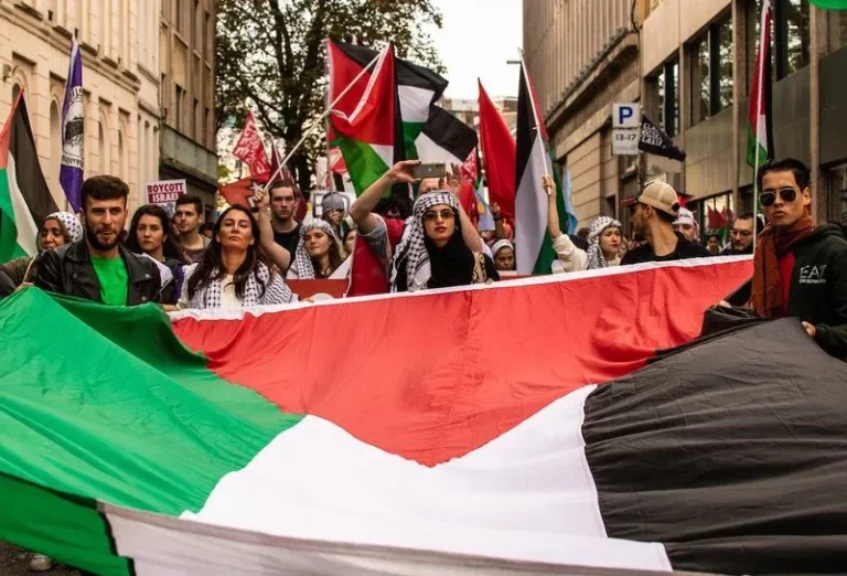 The March for Return and Liberation in Brussels, Belgium, on 29 October, 2022. Photo: Masar Badil.