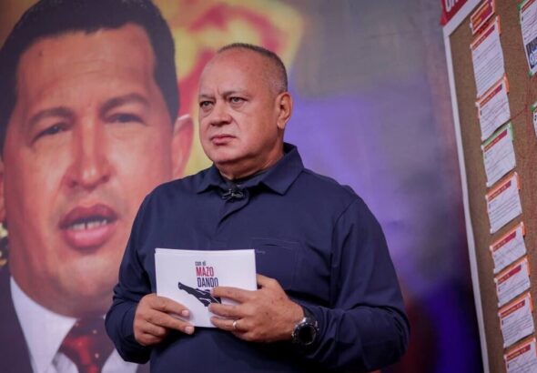 Diosdado Cabello, first vice president of the United Socialist Party of Venezuela, in his TV program Con El Mazo Dando, August 15, 2024. Photo: X/@PrimiciasVenezuela.