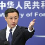 Chinese Foreign Ministry spokesperson Lin Jian during a press conference. Photo: X/@globaltimesnews/file photo.