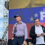 US Senator Rick Scott during a demonstration of far-right Maria Corina Machado supporters in Miami on Saturday, August 17, 2024. Photo: X/@DiarioTalCual.