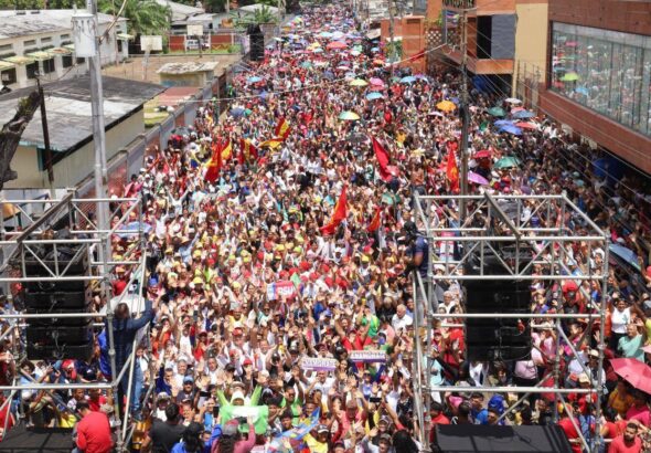 Chavistas held a massive demonstration in Caracas, August 18, 2024. Photo: X/@venanalysis.