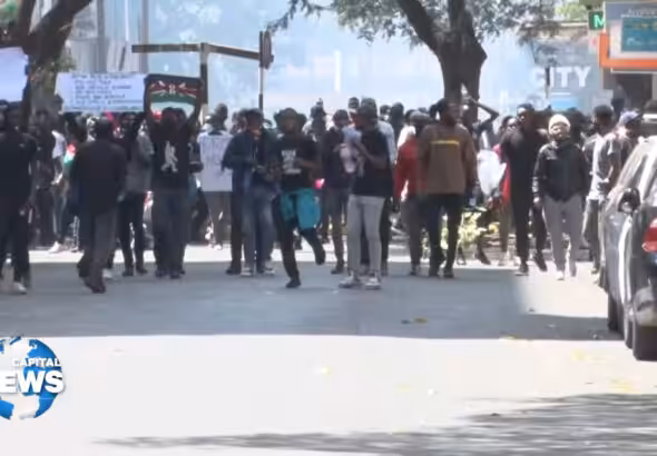 Kenyans stage protest against the Finance Bill. Photo: Capital FM Kenya.