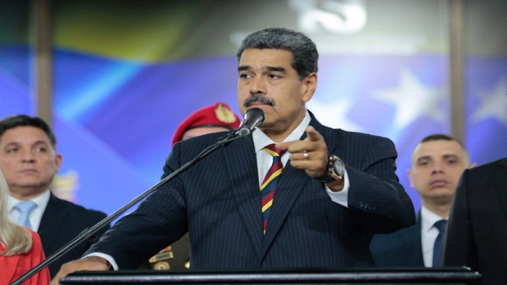Venezuelan President Nicolás Maduro speaks to the press after appearing before the Supreme Court on August 9, 2024. Photo: Presidential Press.
