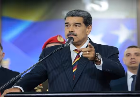 Venezuelan President Nicolás Maduro speaks to the press after appearing before the Supreme Court on August 9, 2024. Photo: Presidential Press.