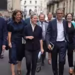 NFP representatives ahead of talks with President Macron, Paris, France, August 2024. Photo: X/@LucieCastets.