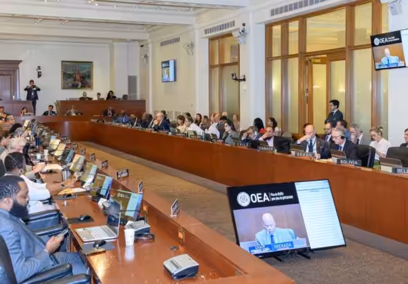 Meeting of the OAS on Friday August 16. Photo: OAS