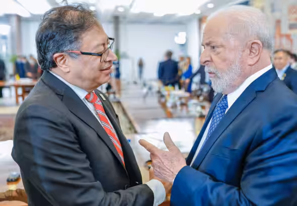 Colombian President Gustavo Petro (left) and Brazilian President Luiz Inacio Lula da Silva (right). Photo: Ricardo Stuckert.
