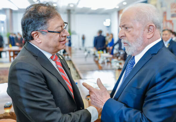 Colombian President Gustavo Petro (left) and Brazilian President Luiz Inacio Lula da Silva (right). Photo: Ricardo Stuckert.
