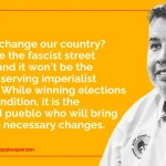 Poster for the interview with Robert Longa: Photo: Venezuelanalysis.