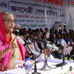 Sheikh Hasina addresses party rally last year. Photo: Delwar Hossain/ Wikimedia Commons.