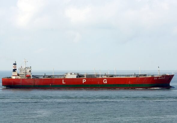 A tanker owned by the Hong Kong-based Kai Heng Long Global Energy Ltd, sanctioned by the United States for conducting trade with the government of Yemen in Sana'a. Photo: Ship Spotting.