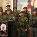 A group of FANB officials issues a statement. Photo: TeleSUR.