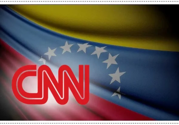 Venezuelan flag with a CNN logo watermarked in the bottom left. Photo: Westchesterhispano/file photo.