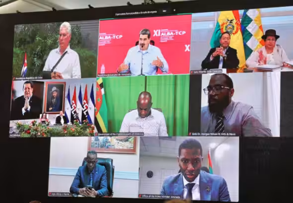 Images of speakers from ALBA-TCP Summit. Photo: Alba Ciudad.