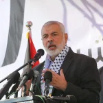 Ismail Haniyeh giving a speech. Photo: Abed Rahim Khatib/Flash90/file photo.