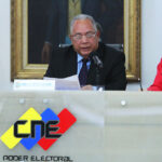 Venezuela's National Electoral Council president, Elvis Amoroso, announcing the second bulletin with the updated results from the presidential elections held last Sunday, July 28. Photo: Ciudad CCS.