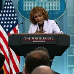 White House spokesperson Karine Jean-Pierre during a press conference last July, 2024. Photo: Getty Images/file photo.