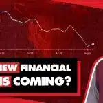 Photo composition showing US economist Michael Hudson next to a graphic showing a declining line. Photo: Geopolitical Economy Report.