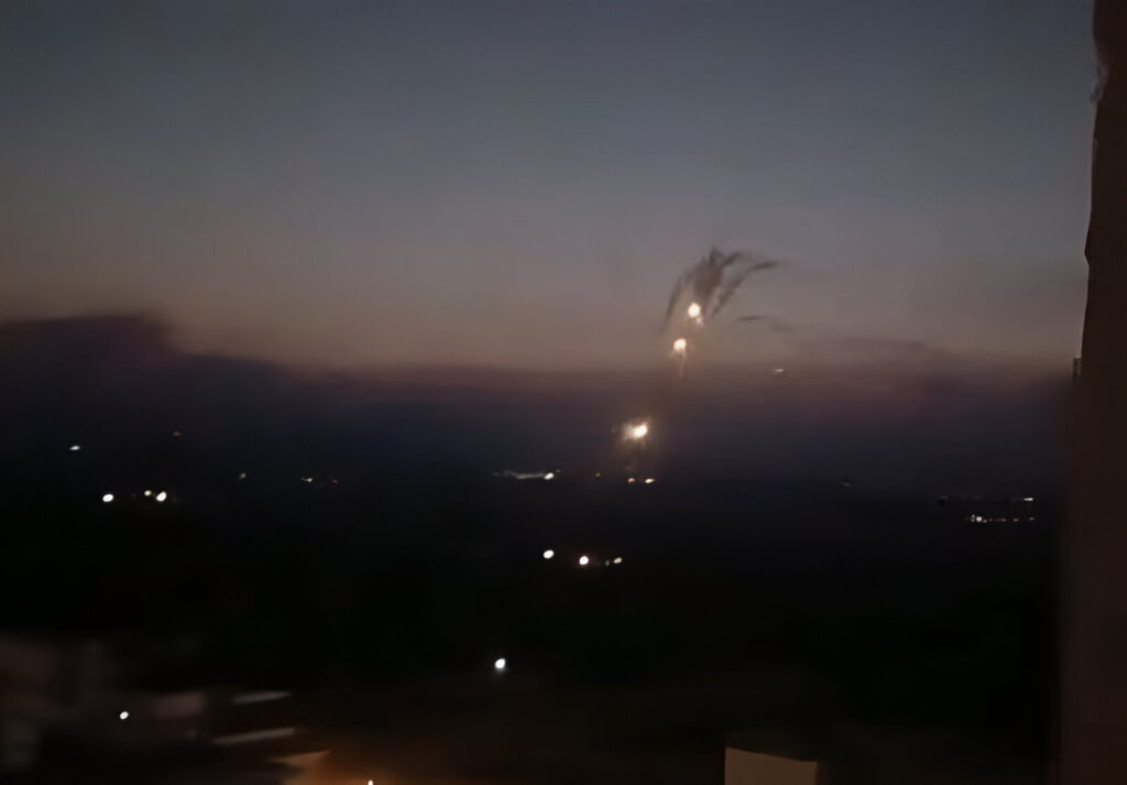 Hezbollah has begun its response to the assassination of Martyr Fouad Shokor, as shown in this screenshot of a video posted by settlers on social media on August 25, 2024. Photo: X/@Tasnimnews_EN.