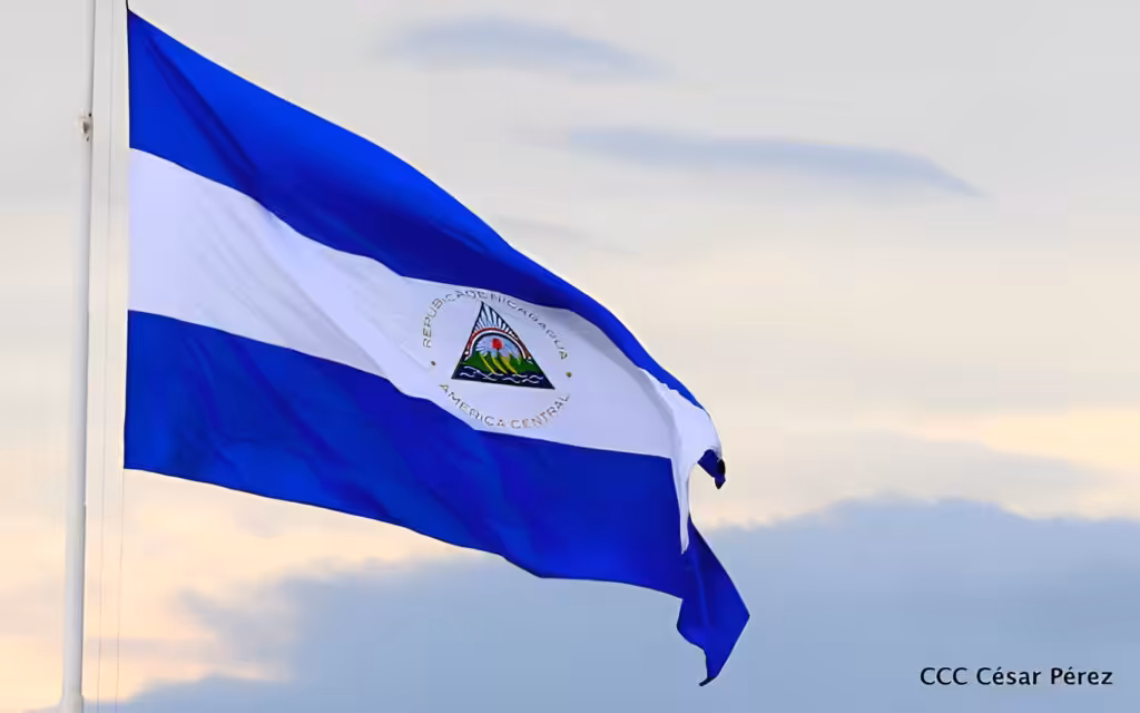 A waving Nicaraguan flag. Photo: Cesar Perez/El19Digital/file photo.